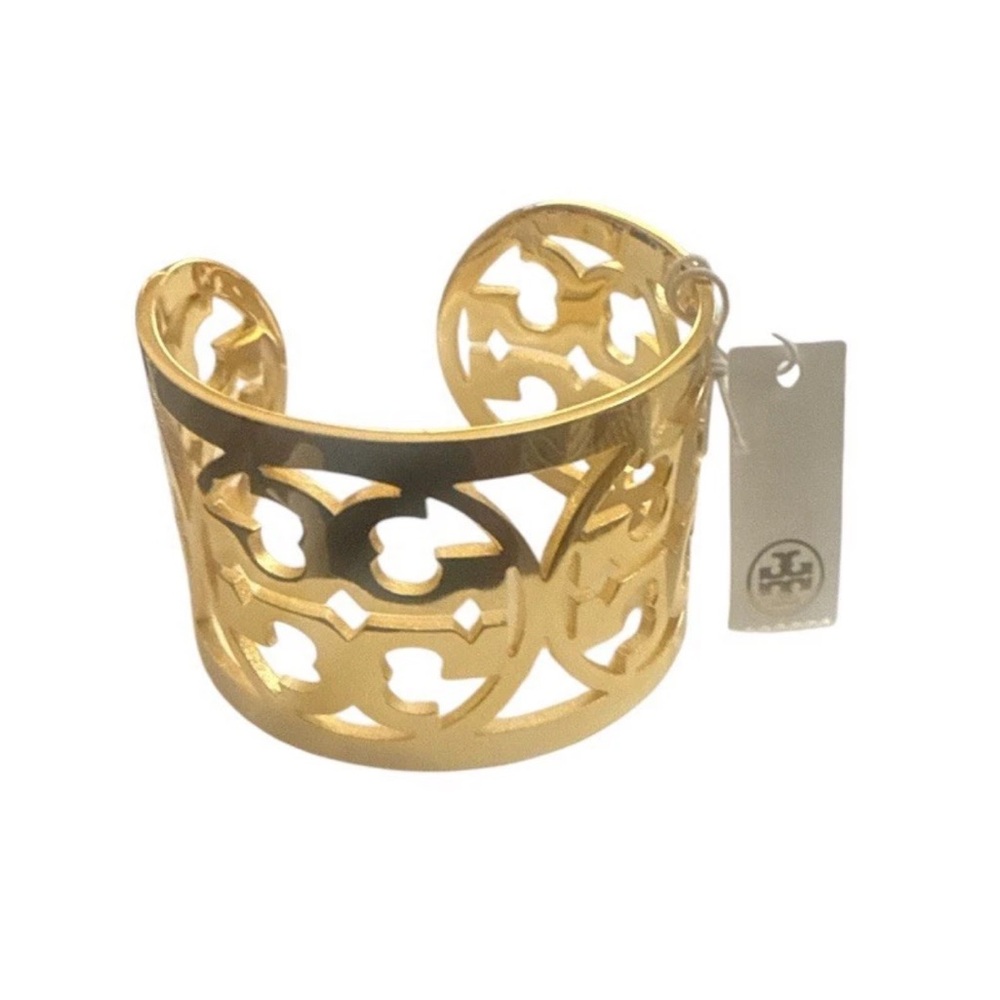 Tory Burch Gold Cutout Cuff Bracelet